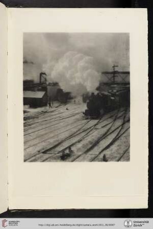 [Alfred Stieglitz, XIV. In the New York Central Yards (1903), photogravure from the original negative]