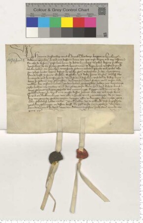 Schadlosbrief der Bürger Hermen Dusterhop und Hinrick Nyndorp wegen einer Bürgschaft des Lüneburger Rates gegenüber dem Hauptmann zu Rypenborch Fritz Grawerde.