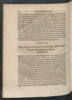 Caput VII. De plagis duabus novissimis Antichristo & Mahomede ex cap. 9. Apocalypseos
