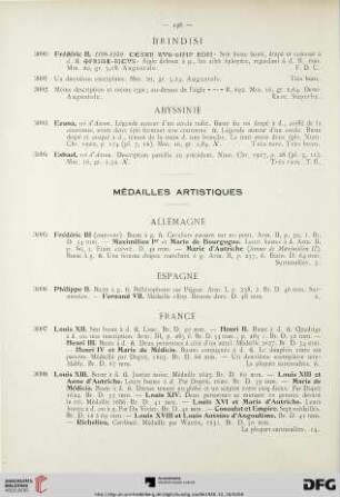 Médailles Artistiques (Nr. 3095-3106)