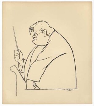 Tuschezeichnung Max Reger
