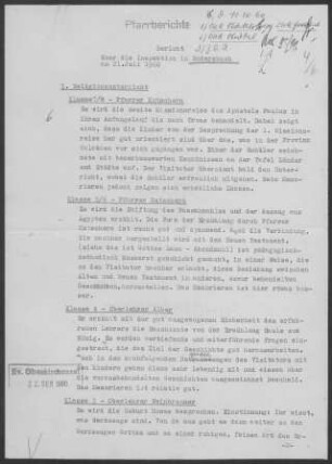 Endersbach: Inspektionsbericht 1960