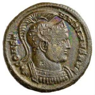 Münze, Follis, Aes 3, 320 n. Chr.