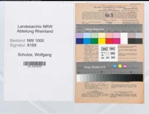 Entnazifizierung Wolfgang Schulze, geb. 13.07.1921 (Postbeamter)