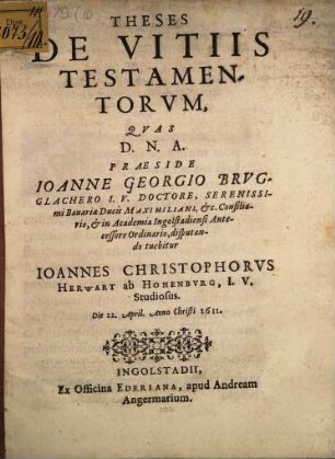 Theses de vitiis testamentorum