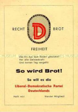 Werbepostkarte der LDPD