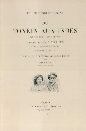 Du Tonkin aux Indes : janvier 1895 - janvier 1896