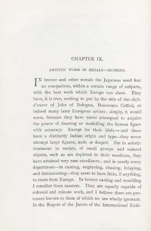 Chapter IX. Artistic work in metals-bronzes
