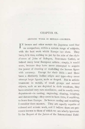 Chapter IX. Artistic work in metals-bronzes