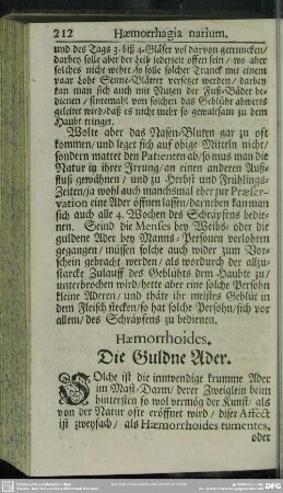 Haemorrhoides. Die Guldne Ader