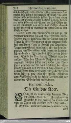 Haemorrhoides. Die Guldne Ader