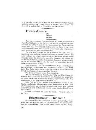 Kriegsliteratur - für wen?