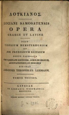 Lukianos, 3. Menippus sive, oraculum mortuorum consultum [u.a.]