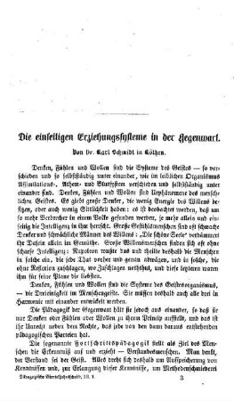 Die einseitigen Erziehungssysteme in der Gegenwart