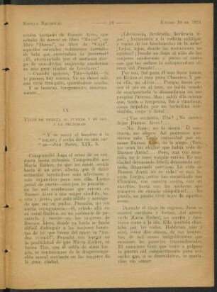 IX - Viaje de vuelta al pueblo y de ida a la felicidad