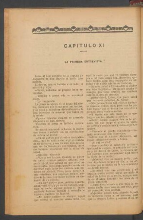 Capítulo XI - La primera entrevista
