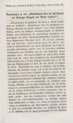 55-64 Bemerkungen zu den "Bemerkungen über die Fortsetzung der Erlanger Ausgabe der Werke Luthers"
