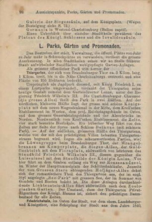L. Parks, Gärten und Promenaden