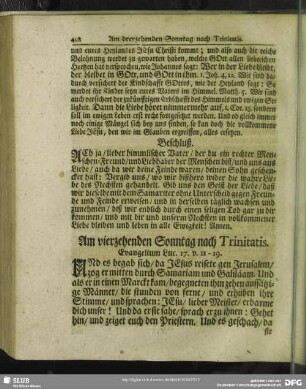 Am vierzehenden Sonntag nach Trinitatis