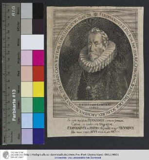 Ferdinandvs II. D. G. Rom. Imp. Sem. Avg. Germ. Hvng. Bohem. Dal. Croa. Sclav. Rex Archidvx Avst. Dvx Bvr. Stir. Carin. Carn. Wirtemb. Comes Habspvrg. Flan. Tir.