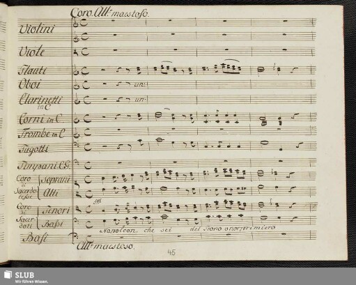 Coro: Napoleon che sei del trono