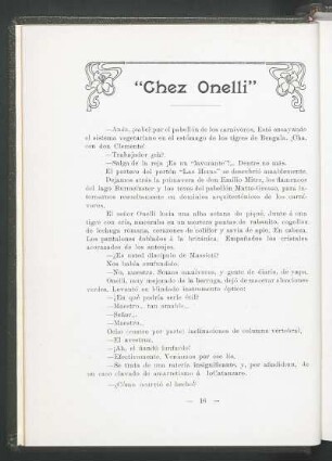 "Chez Onelli"