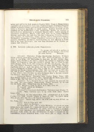 § 233. Lebende mikroskopische Organismen.