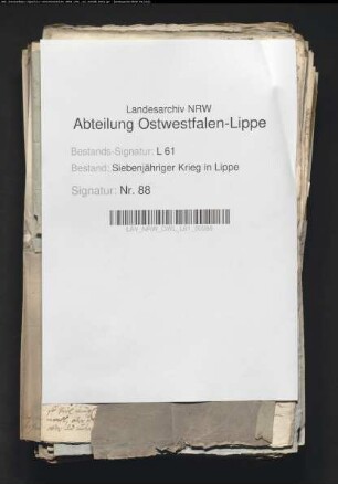 Anforderungen und Aufstellungen für Fuhren für die all. Armee im Herbst 1759