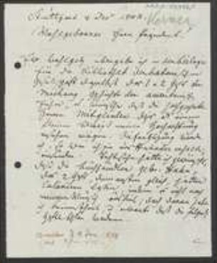 Brief von Johann Simon Kerner an Johann Jacob Kohlhaas