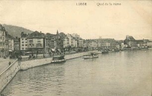 Erster Weltkrieg - Postkarten "Aus großer Zeit 1914/15". "Liège - Quai de la Batte"