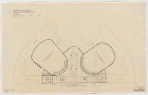 Haus des Rundfunks, Berlin-Charlottenburg Wettbewerbs-Entwurf: Grundriss 4. OG 1:200