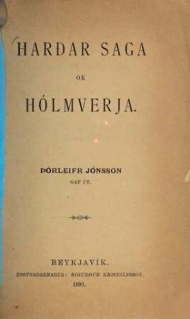 Harðar saga ok hólmverja