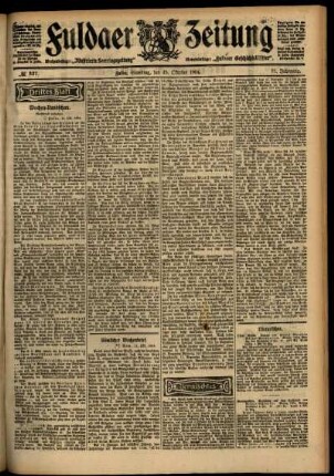 Dritte Ausgabe vom Samstag, den 15. Oktober 1904.