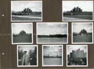 Albumblatt mit 14 Fotos von einer NSDAP-Veranstaltung