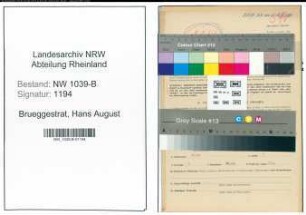 Entnazifizierung Hans August Brueggestrat , geb. 09.09.1901 (Beamter)
