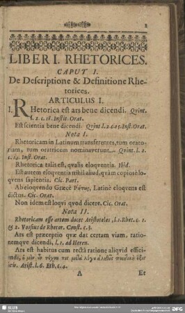Liber I. Rhetorices