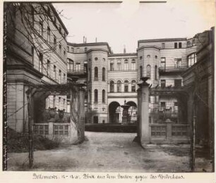 Doppelhaus Bellevuestraße 12-12a, Berlin-Tiergarten: Ansicht Vorderhaus von der Gartenseite (aus: Julius Kohte, Alt-Berlin, Bauwerke in Berlin und Charlottenburg, aufgenommen 1907-1914)