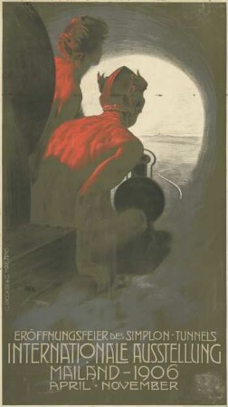 Eröffnungsfeier des Simplon-Tunnels. Internationale Ausstellung Mailand 1906
