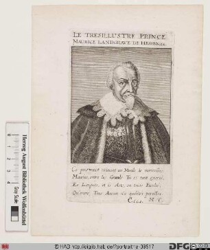 Bildnis Moritz der Gelehrte, Landgraf von Hessen-Kassel (reg. 1592-1627)