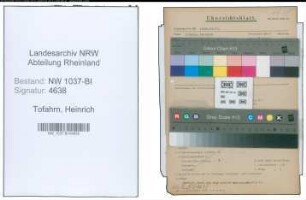 Entnazifizierung Heinrich Tofahrn , geb. 17.01.1903 (Kriminalkommissar)