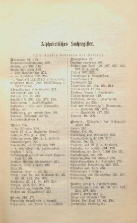 Alphabetisches Sachregister