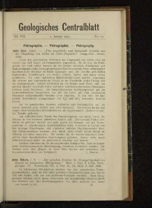 1. Januar 1907. No. 17.