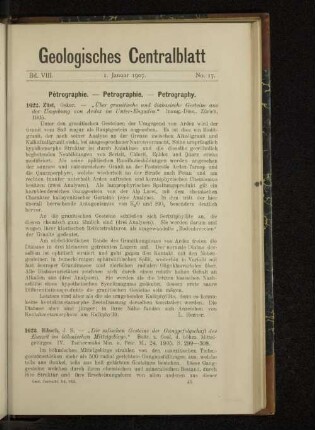1. Januar 1907. No. 17.