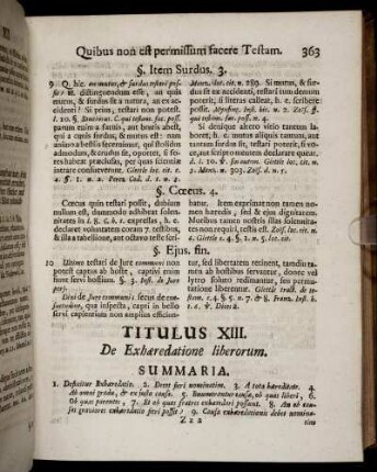 Titulus XIII. De Exhæredatione liberorum