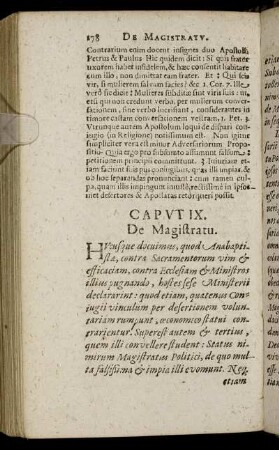 Caput IX. De Magistratu.