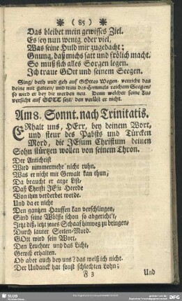 Am 8. Sonnt. nach Trinitatis