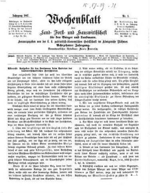 Wochenblatt der Land-, Forst- und Hauswirthschaft für den Bürger und Landmann. 18. 1867