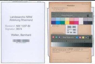 Entnazifizierung Bernhard Wellen , geb. 07.12.1892 (Bahnamtmann)