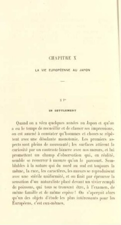Chapitre X. La vie européenne au Japon