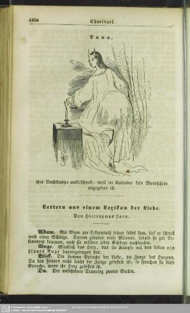 Lettern aus einem Lexikon der Liebe